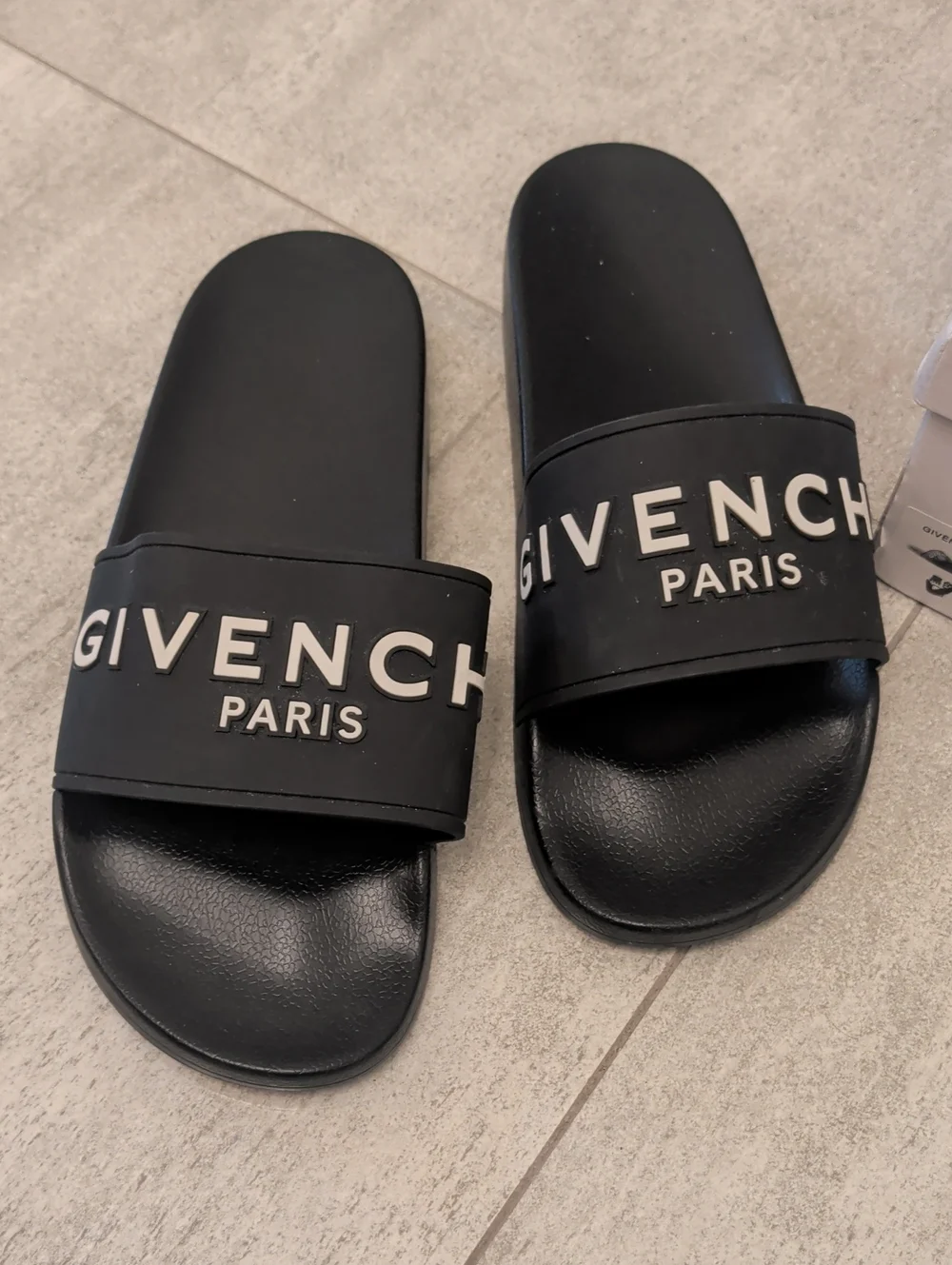 Givenchy Black Logo Slide Sandals for Men